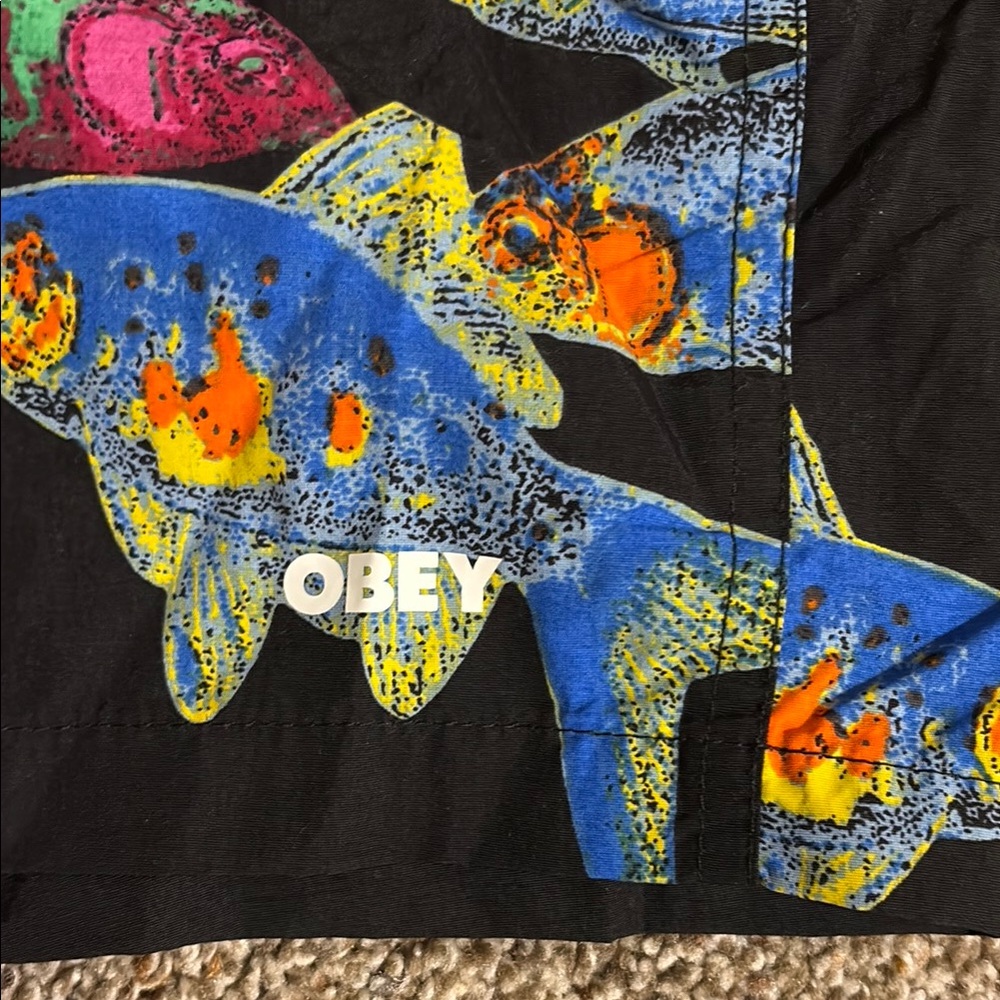 Obey Graphic Swim Shorts - Picture 4 of 5